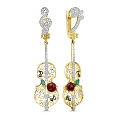 Серьги с английским замком 12-21787-1018