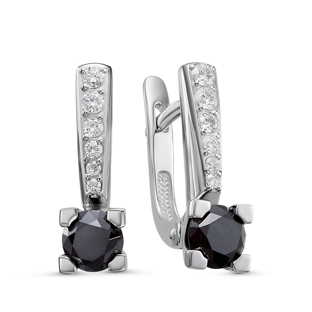 Серьги с английским замком из золота