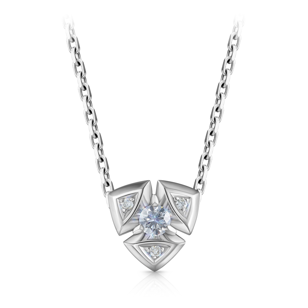 Колье из белого золота с бриллиантами, плетение якорное Я4819345470