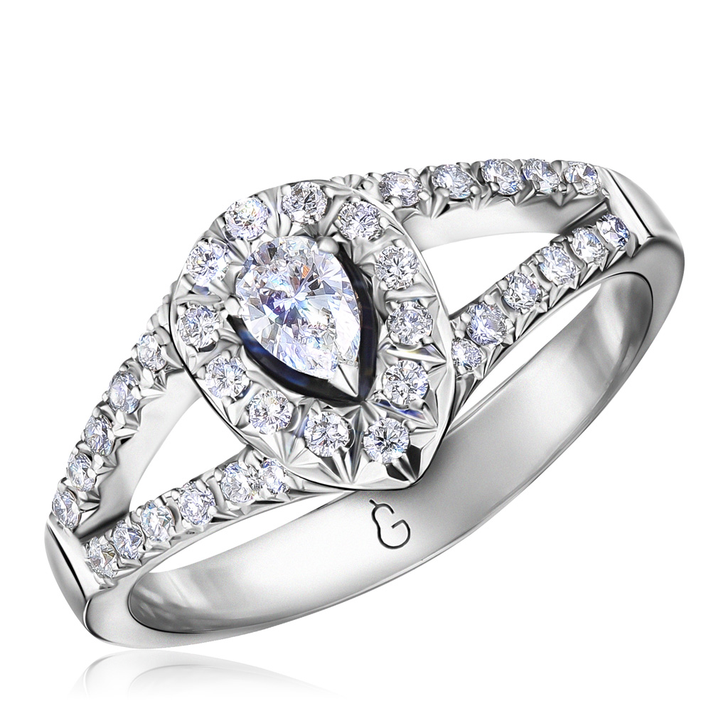 Кольцо из белого золота с бриллиантами Я5519319165