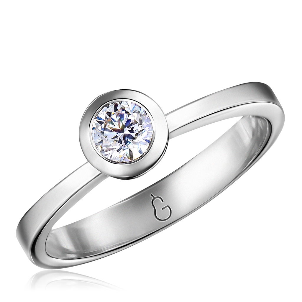 Кольцо помолвочное из белого золота с бриллиантом кольцо помолвочное из белого золота с бриллиантом