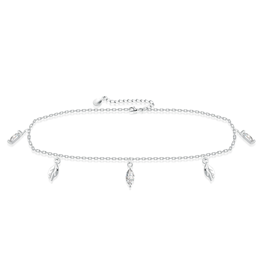 

Браслет на ногу декоративный из серебра F3QN2992