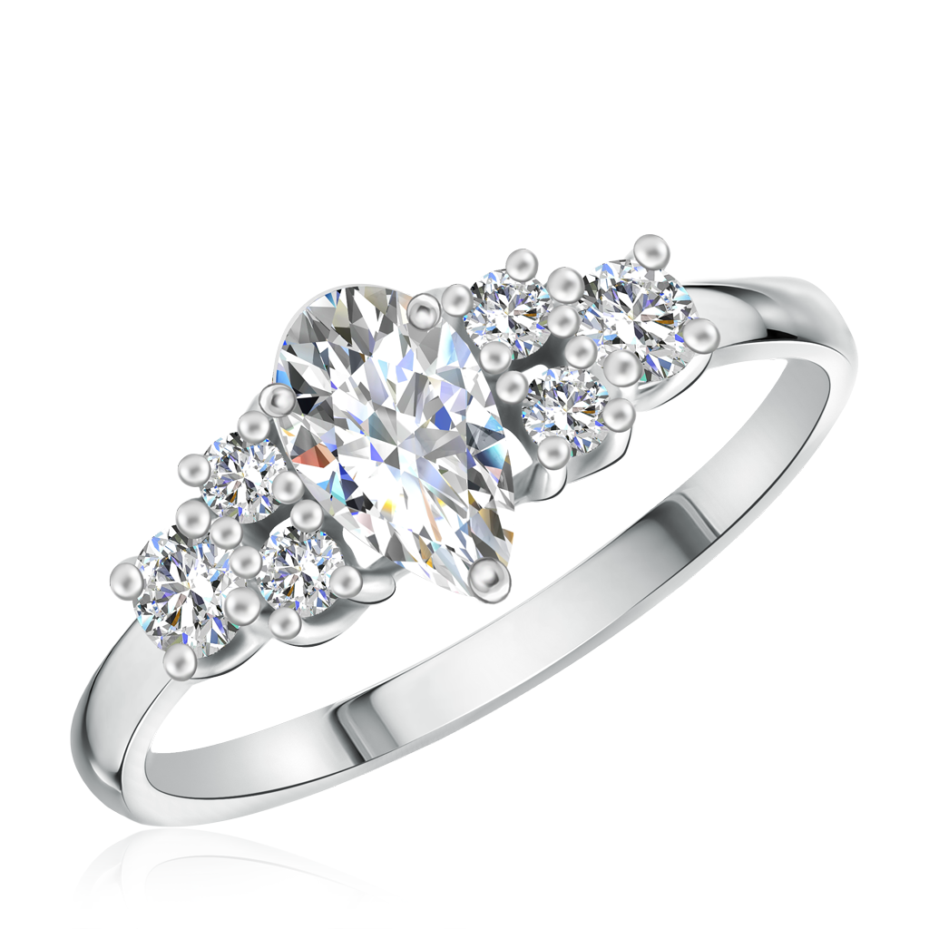 

Кольцо из серебра с фианитами 94011290