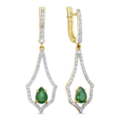 Серьги с английским замком 12-22056-1200