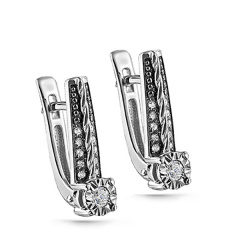 Серьги с английским замком 12-11255-1089