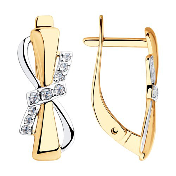 

Серьги с английским замком из золота 028196