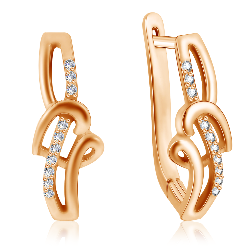 

Серьги с английским замком из золота 65с610322