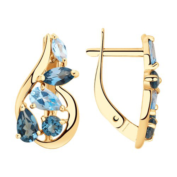 

Серьги с английским замком из золота 725818