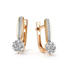 Серьги с английским замком 25952-100