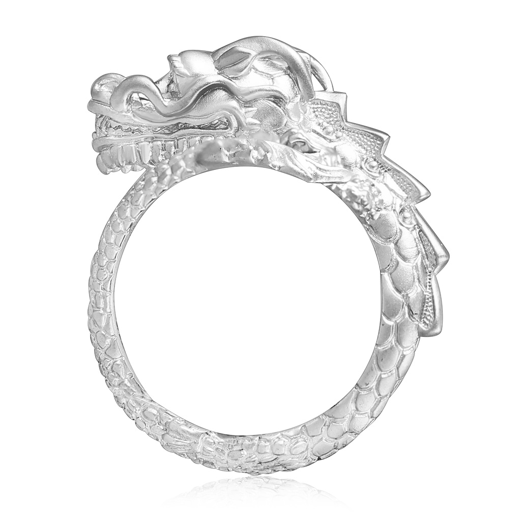 Серебряное кольцо с фианитом Дракон от Бронницкий ювелир