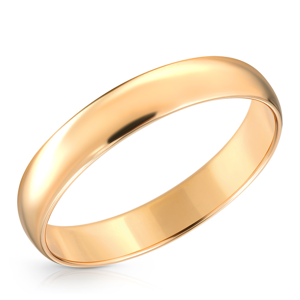 Кольцо обручальное гладкое из золота кольцо маточное пессарий юнона 3