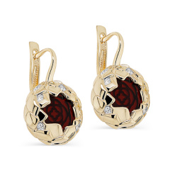 Серьги с английским замком 12-21357-3500