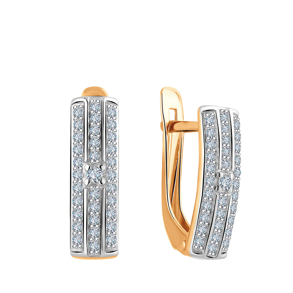 

Серьги с английским замком из золота 21-1716-11-01