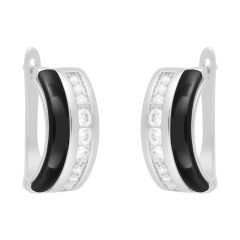 Серьги с английским замком TC-E00660-B-W-X-X-W