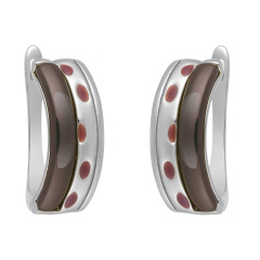 Серьги с английским замком TC-E00680-BR-W-X-BR-X