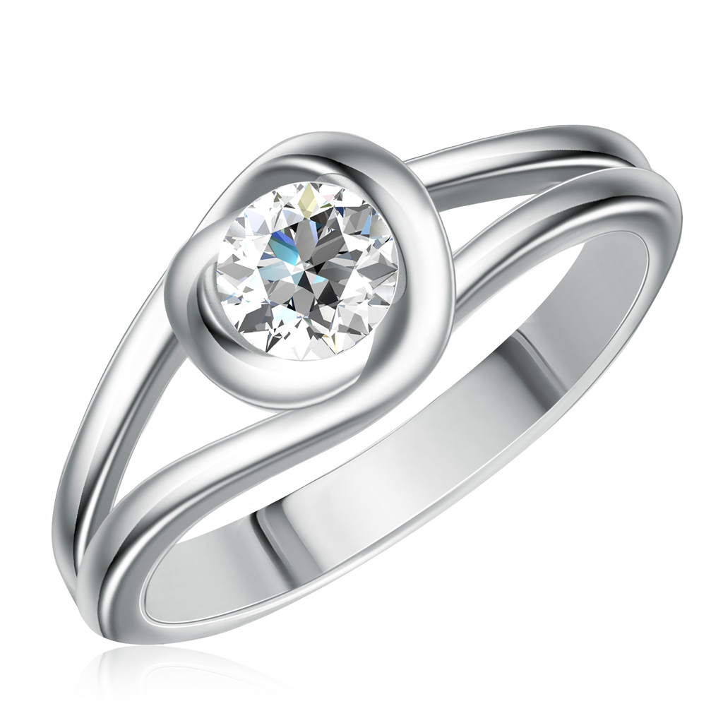 Кольцо из серебра кольцо фаланговое из серебра с фианитом р 18 джей ви cba347r 001