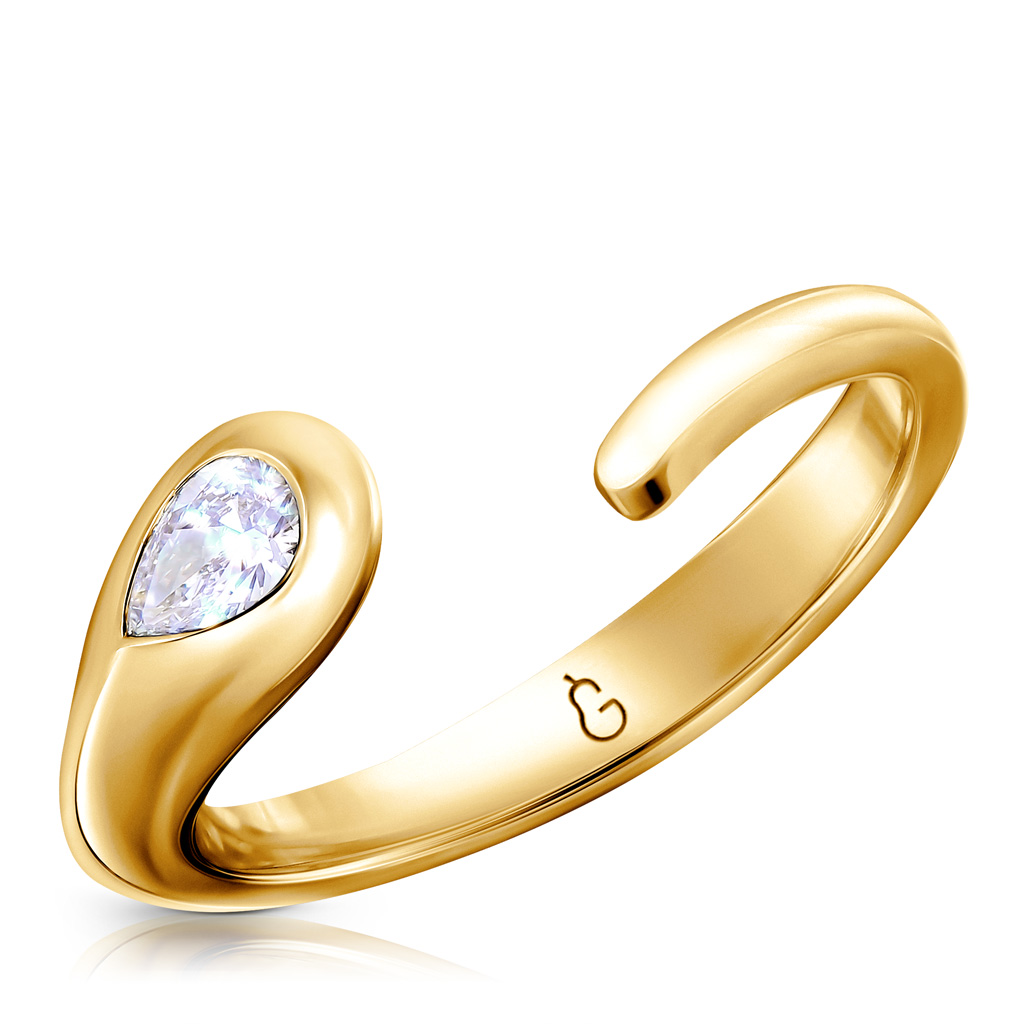 Кольцо из желтого золота с бриллиантом 45519302165