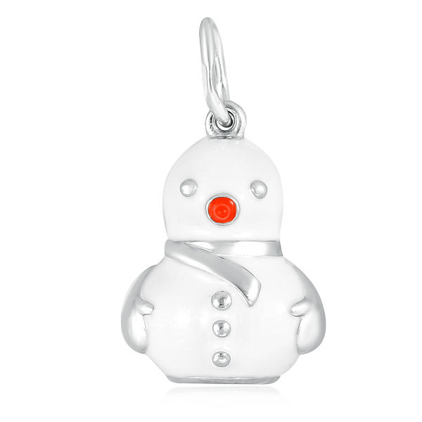 

Подвеска серебряная с эмалью Снеговик 94031518