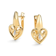 Серьги с английским замком 26598-300
