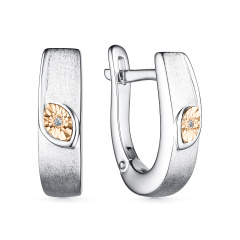Серьги с английским замком 02-3713/000Б-00