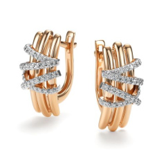 Серьги с английским замком 26726-100