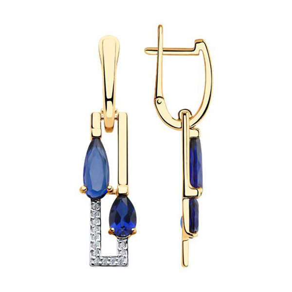 

Серьги с английским замком из золота 725801