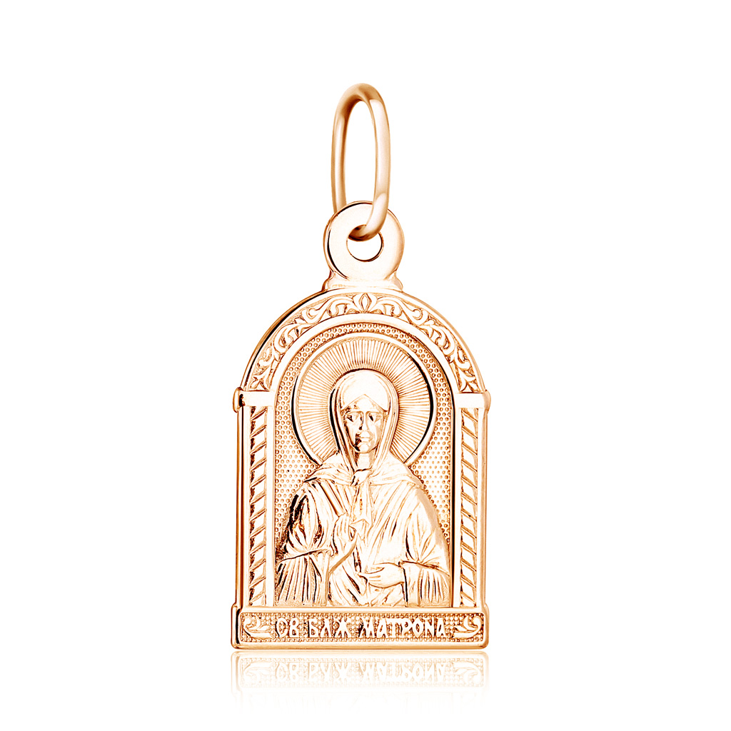 Иконка Святая Матрона из золота икона в машину святая троица 10 х 7 см