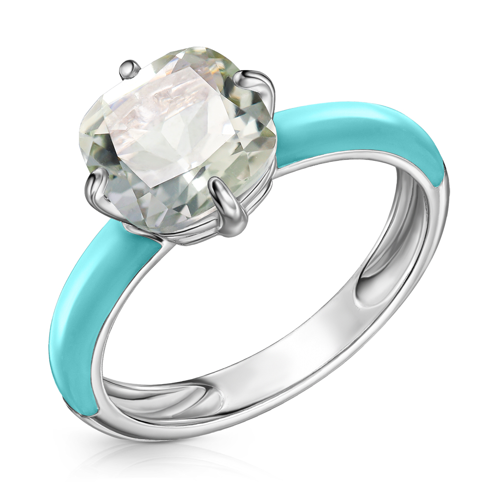 Кольцо из серебра с эмалью 85614069180