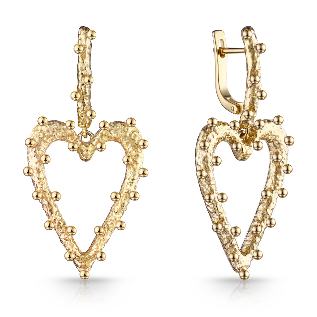 Серьги с английским замком из серебра с позолотой Z6610222000