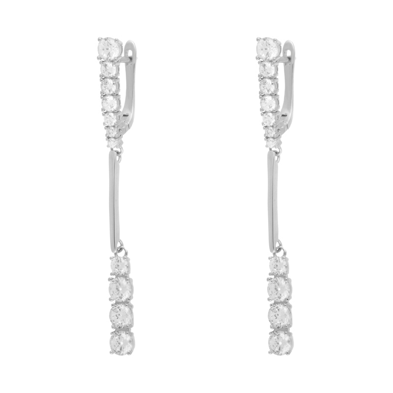 

Серьги с английским замком из серебра CZ-E00657-X-W-X-X-W