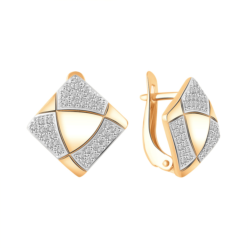 

Серьги с английским замком из золота 21-1727-11-01