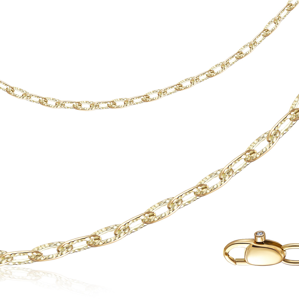 Цепь декоративная из желтого золота с бриллиантом 44819964450