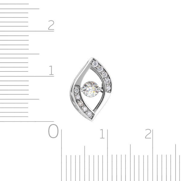 Подвеска из белого золота с бриллиантом