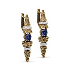 Серьги с английским замком 12-21344-9889