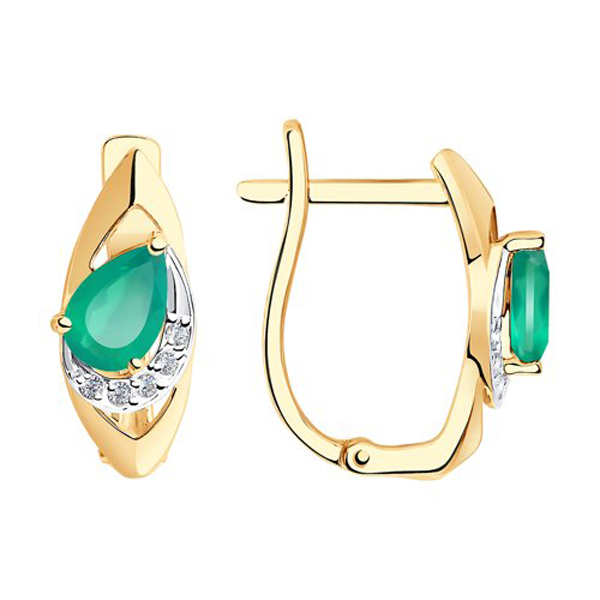 

Серьги с английским замком из золота 725964