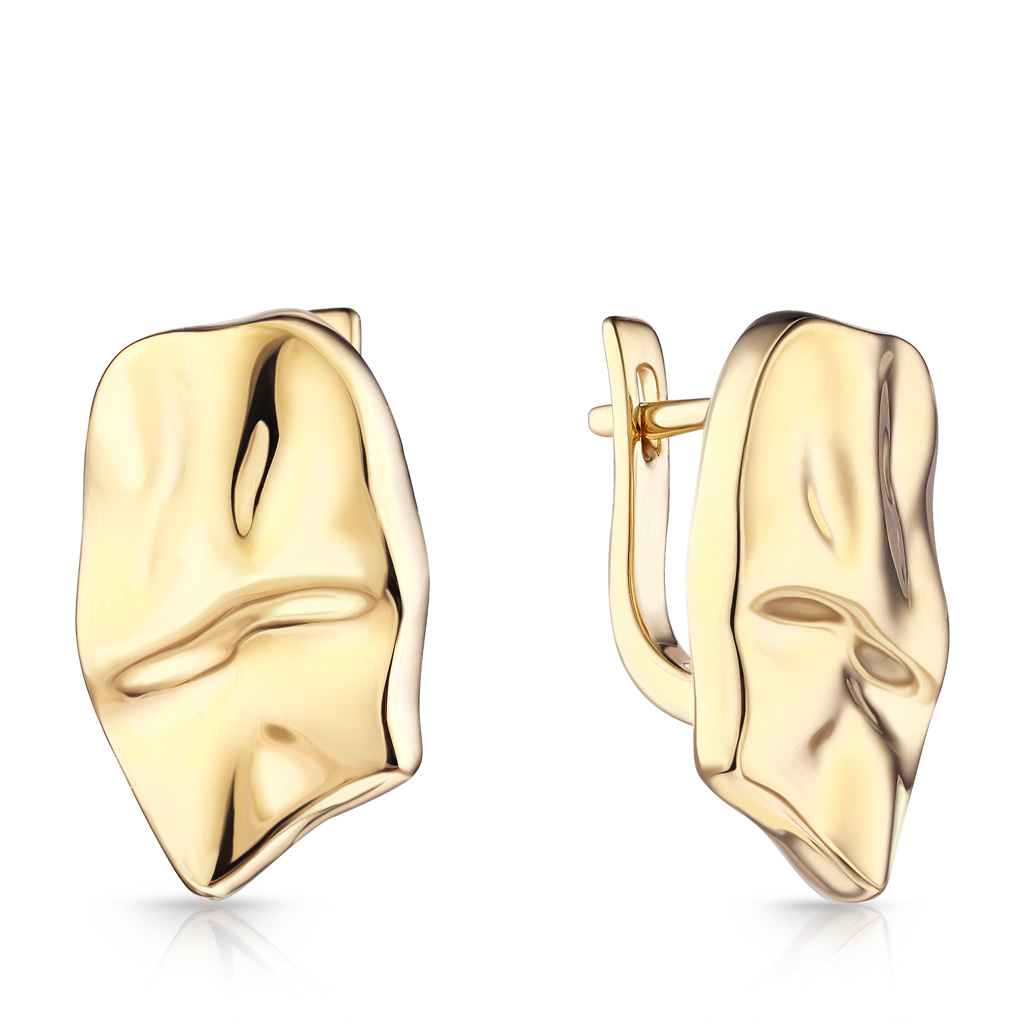 Серьги с английским замком из серебра с позолотой Z6610210000