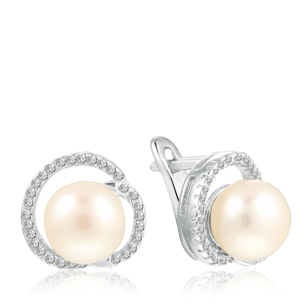 

Серьги с английским замком из серебра SA516E