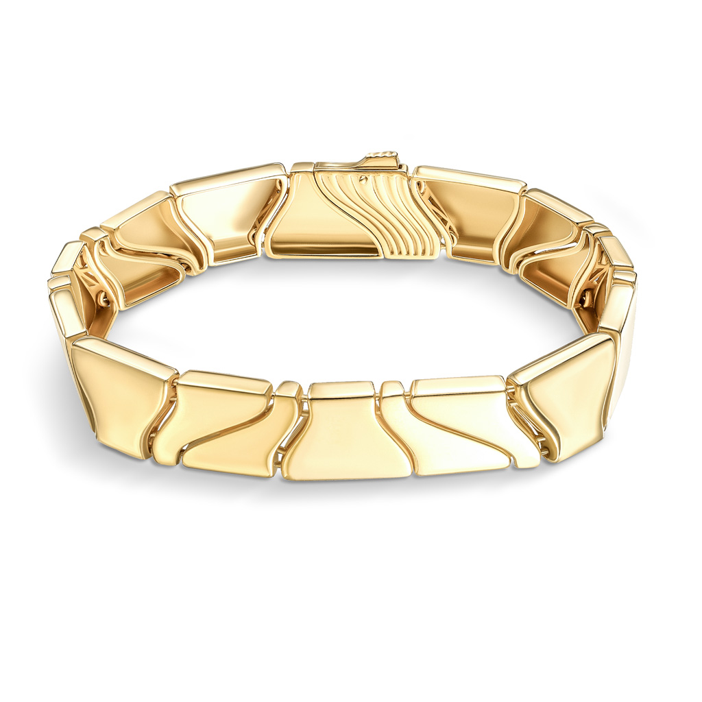 Браслет жесткий из серебра с позолотой Z3610056180