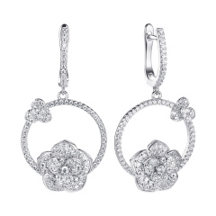 Серьги с английским замком MP-E1030-1-X-W-W-X-W