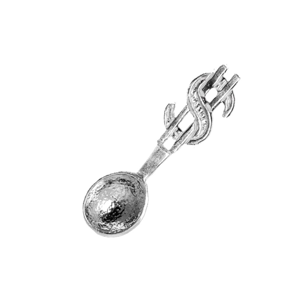 Ложка-загребушка из серебра сувенир кошельковый металл ложка загребушка мышка 3 2х0 8 см