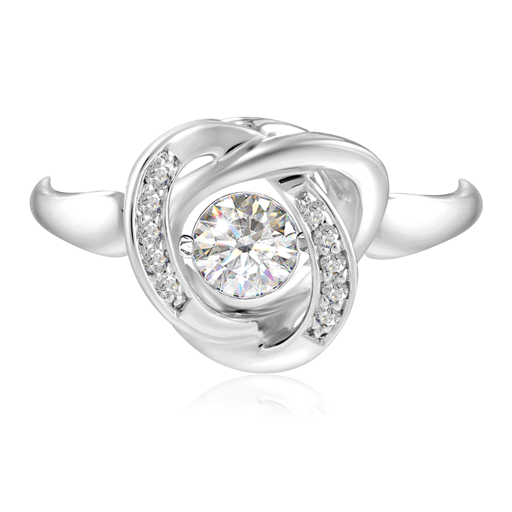 Кольцо из белого золота с бриллиантами