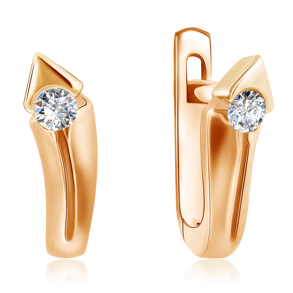 

Серьги с английским замком из золота 32С660110