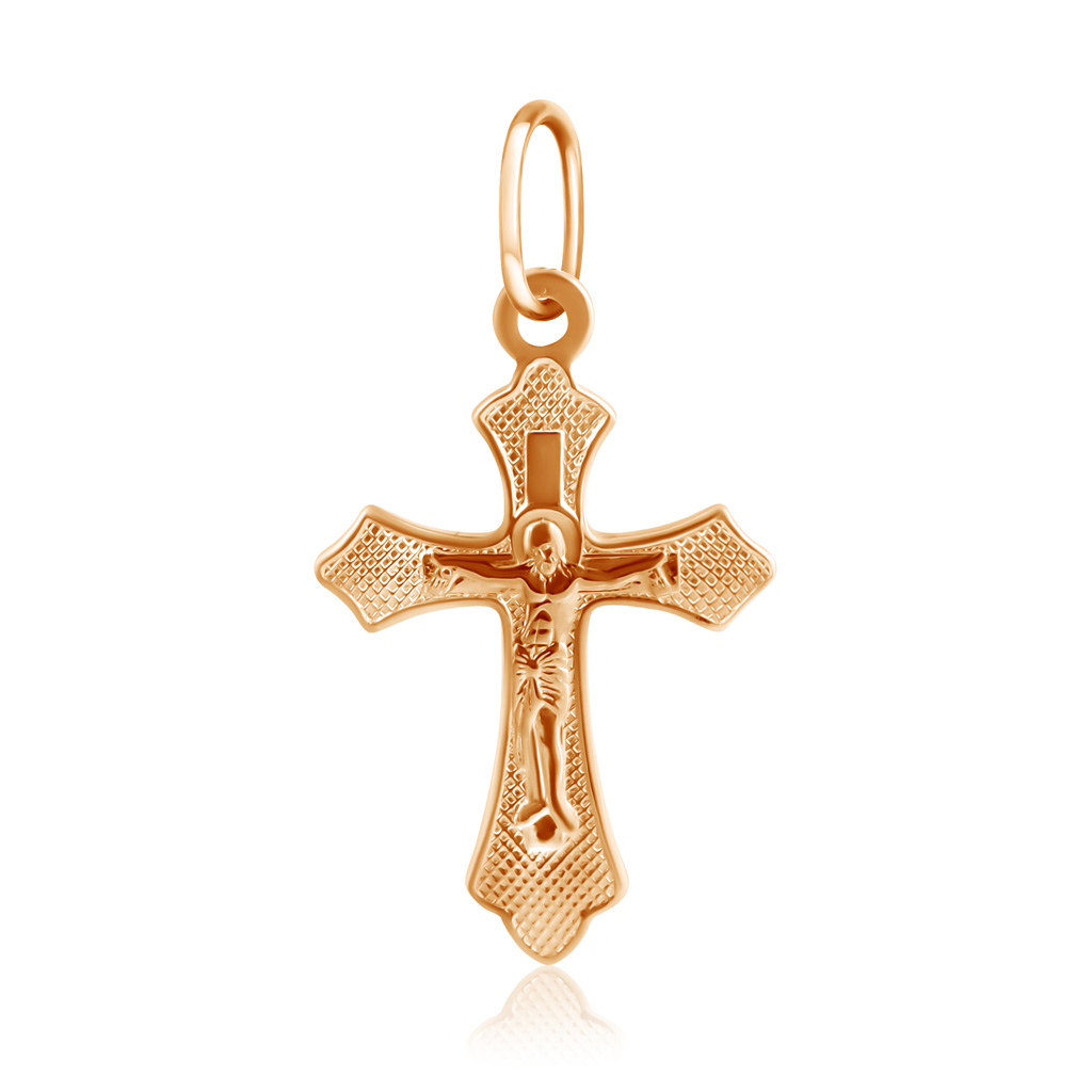Крест из золота кулон крест узор красный в чернёном серебре l 70см