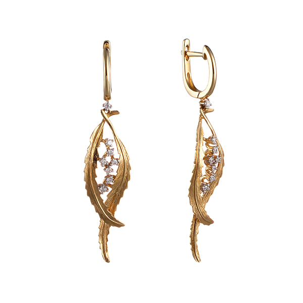 

Серьги с английским замком из золота 04200471116