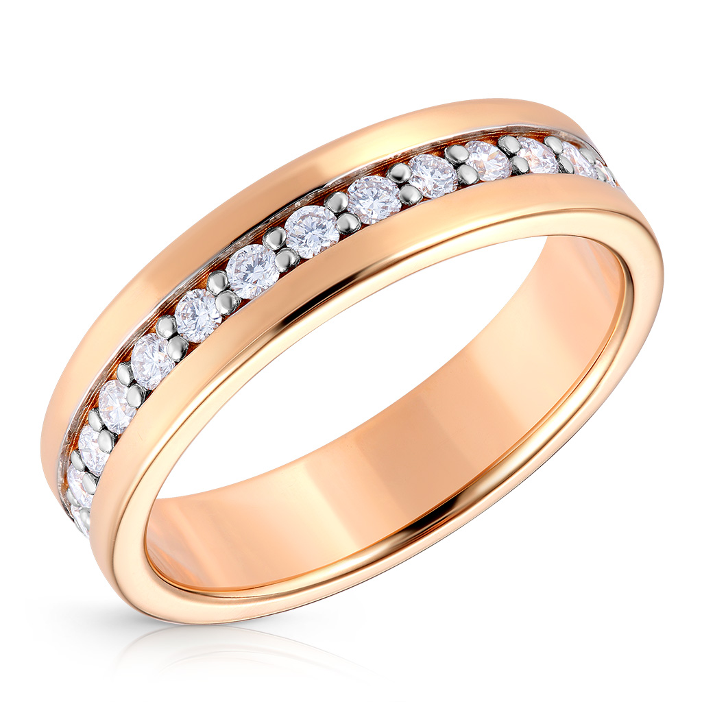Кольцо обручальное из золота изысканное розовое золото бриллиант кольцо штабелируемое кольцо невеста обручальное обручальное кольцо ювелирные изделия подарок