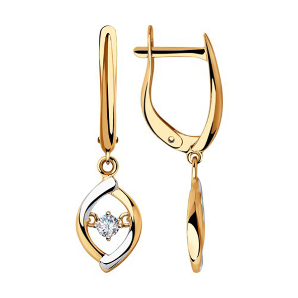 

Серьги с английским замком из золота 028350