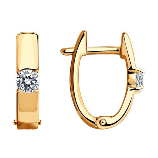 

Серьги с английским замком из золота 028655