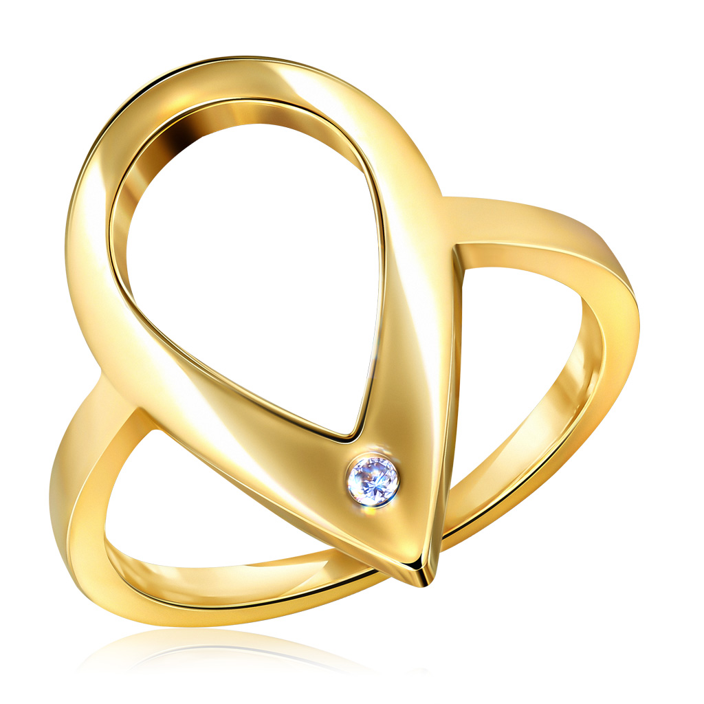 Кольцо из желтого золота с бриллиантом 45519218165