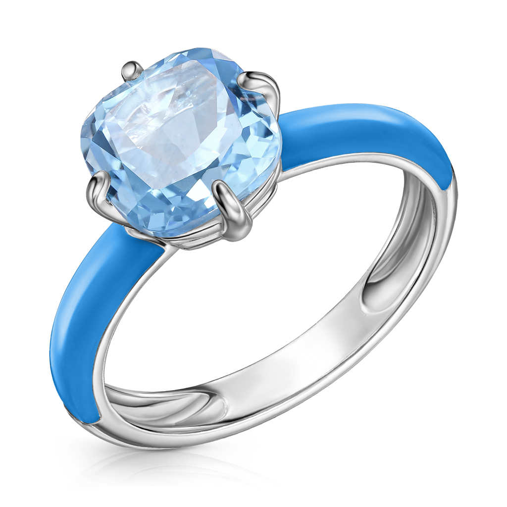 Кольцо из серебра с эмалью 85614068180