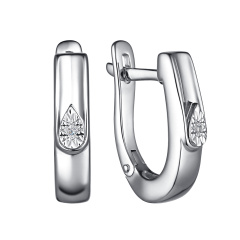 Серьги с английским замком 02-3715/000Б-00
